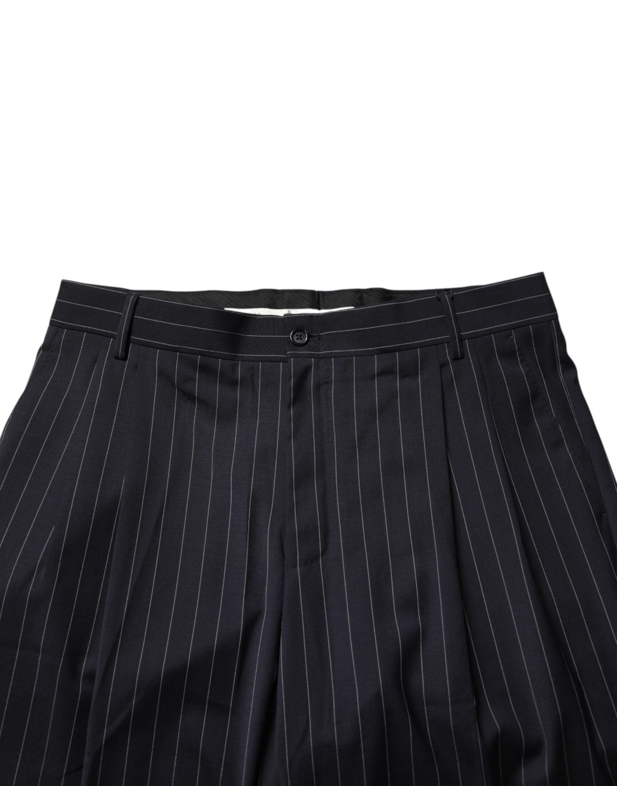 Dolce & Gabbana Black Stripe Straight Men Dress Trouser Men's Pants