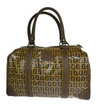 Fendi Zucchino Brown Canvas Handbag (Pre-Owned)