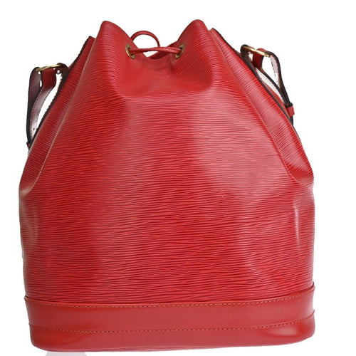 Louis Vuitton Noe Red Leather Shoulder Bag (Pre-Owned)