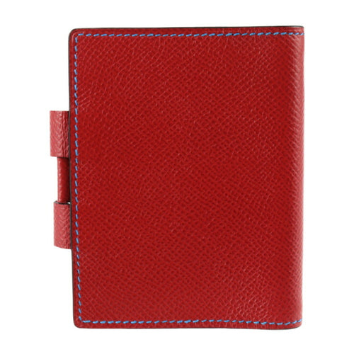 Hermès Red Leather Wallet  (Pre-Owned)