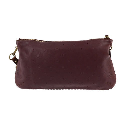Louis Vuitton Onatah Burgundy Leather Clutch Bag (Pre-Owned)