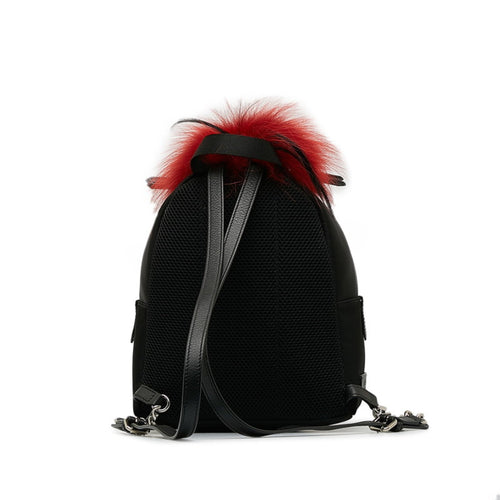 Fendi Monster Black Synthetic Backpack Bag (Pre-Owned)