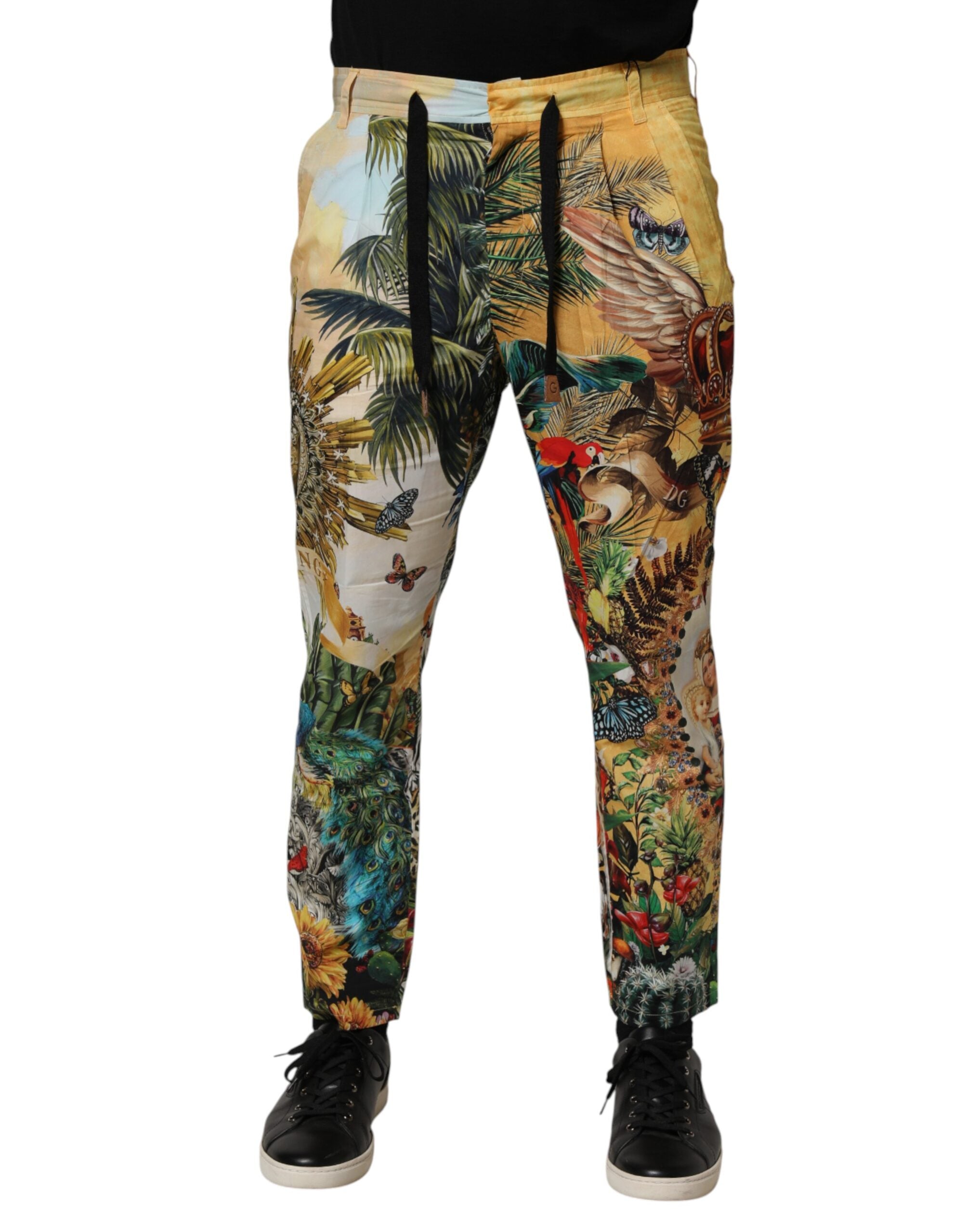 Dolce & Gabbana Multicolor Tropical King Lounge Trouser Men's Pants