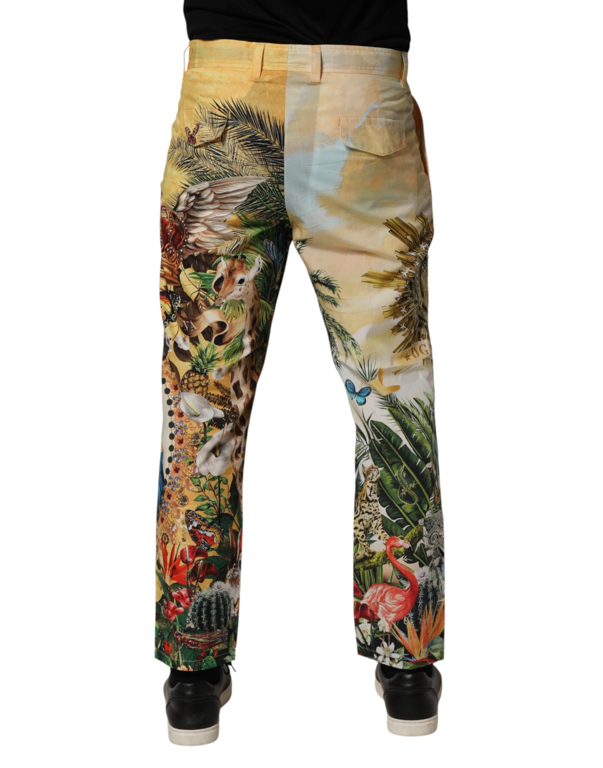 Dolce & Gabbana Multicolor Tropical King Lounge Trouser Men's Pants