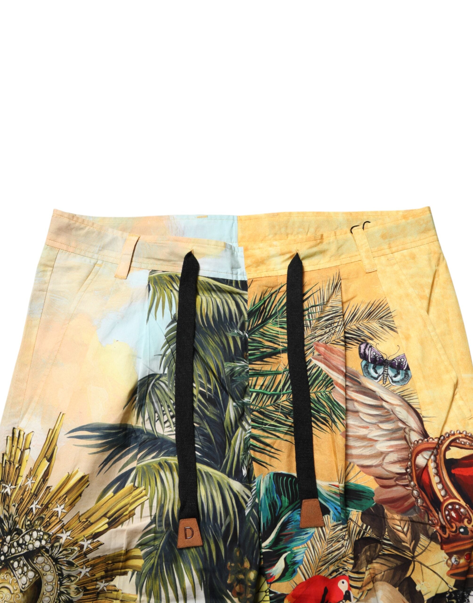 Dolce & Gabbana Multicolor Tropical King Lounge Trouser Men's Pants