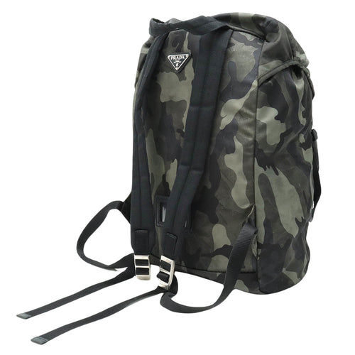 Prada Tessuto Green Synthetic Backpack Bag (Pre-Owned)