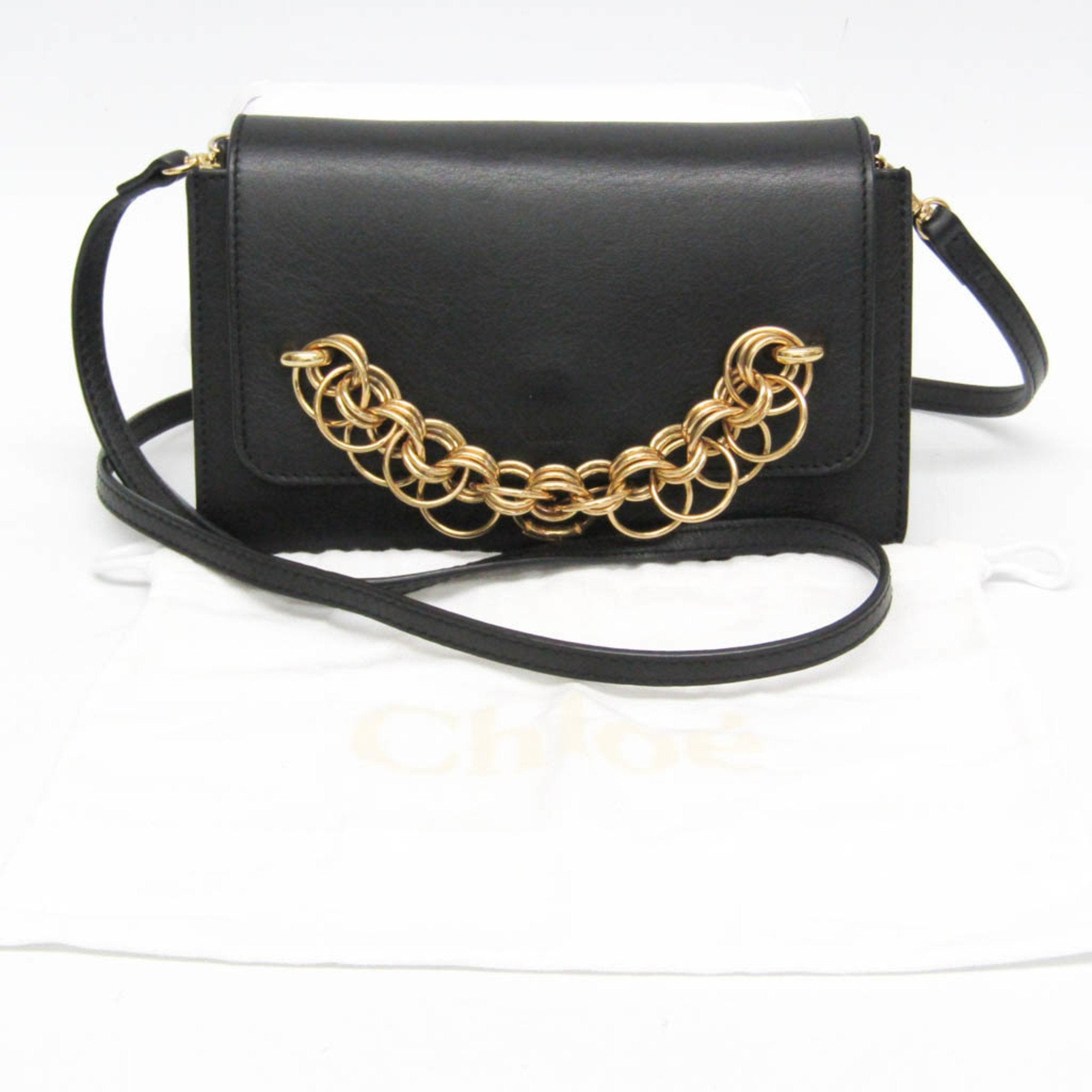 Chloé Black Leather Shoulder Bag (Pre-Owned)