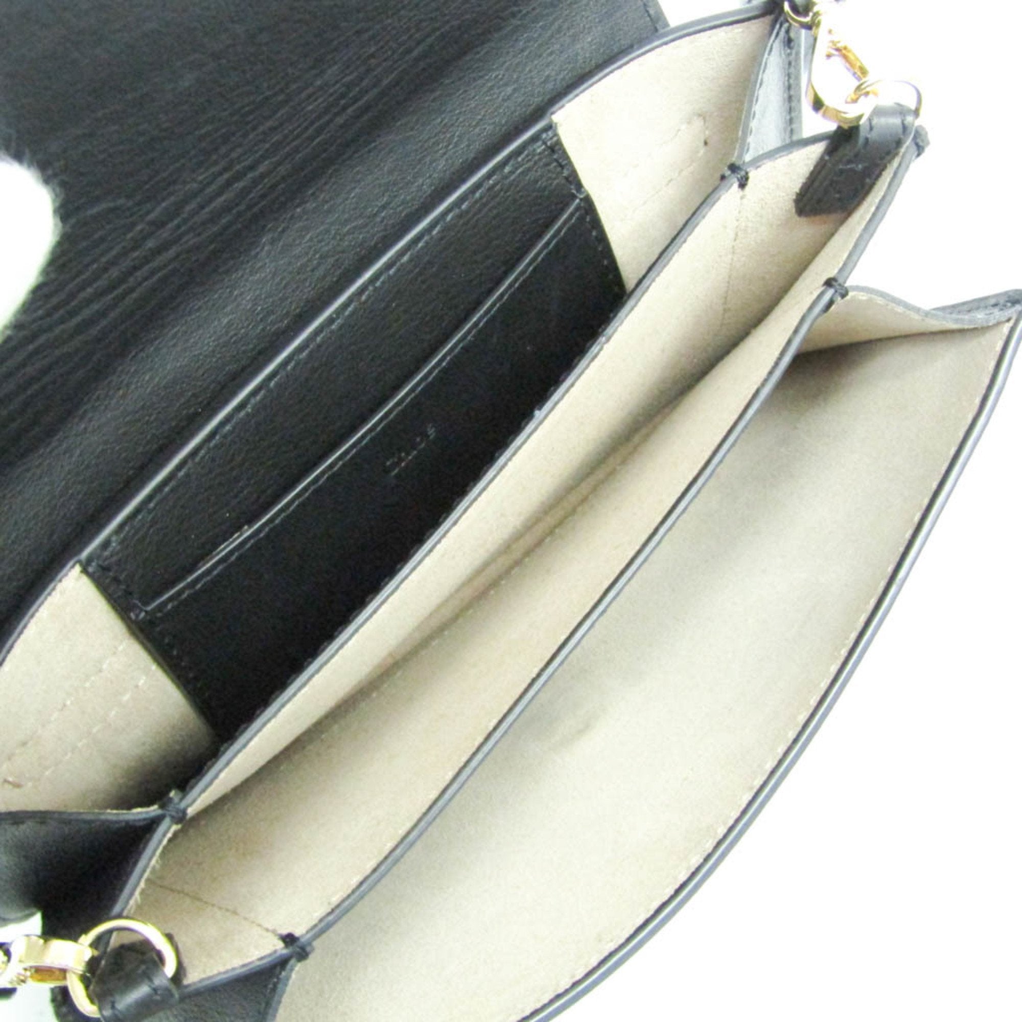 Chloé Black Leather Shoulder Bag (Pre-Owned)