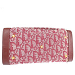 Dior Trotter Burgundy Canvas Handbag (Pre-Owned)