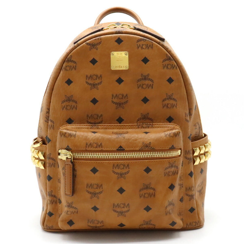 MCM Visetos Camel Canvas Backpack Bag (Pre-Owned)