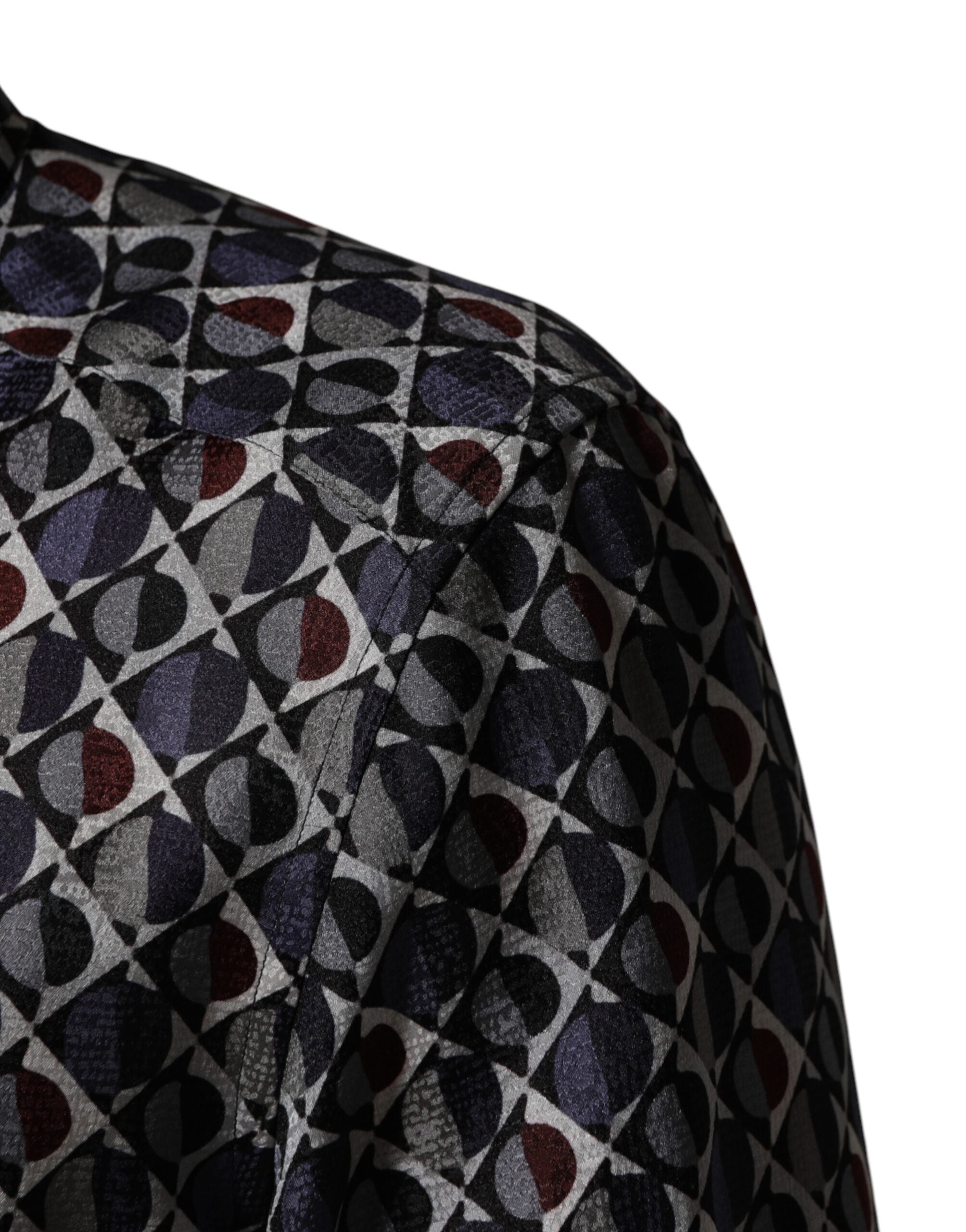 Dolce & Gabbana Multicolor Patterned Collared GOLD Men Dress Men's Shirt