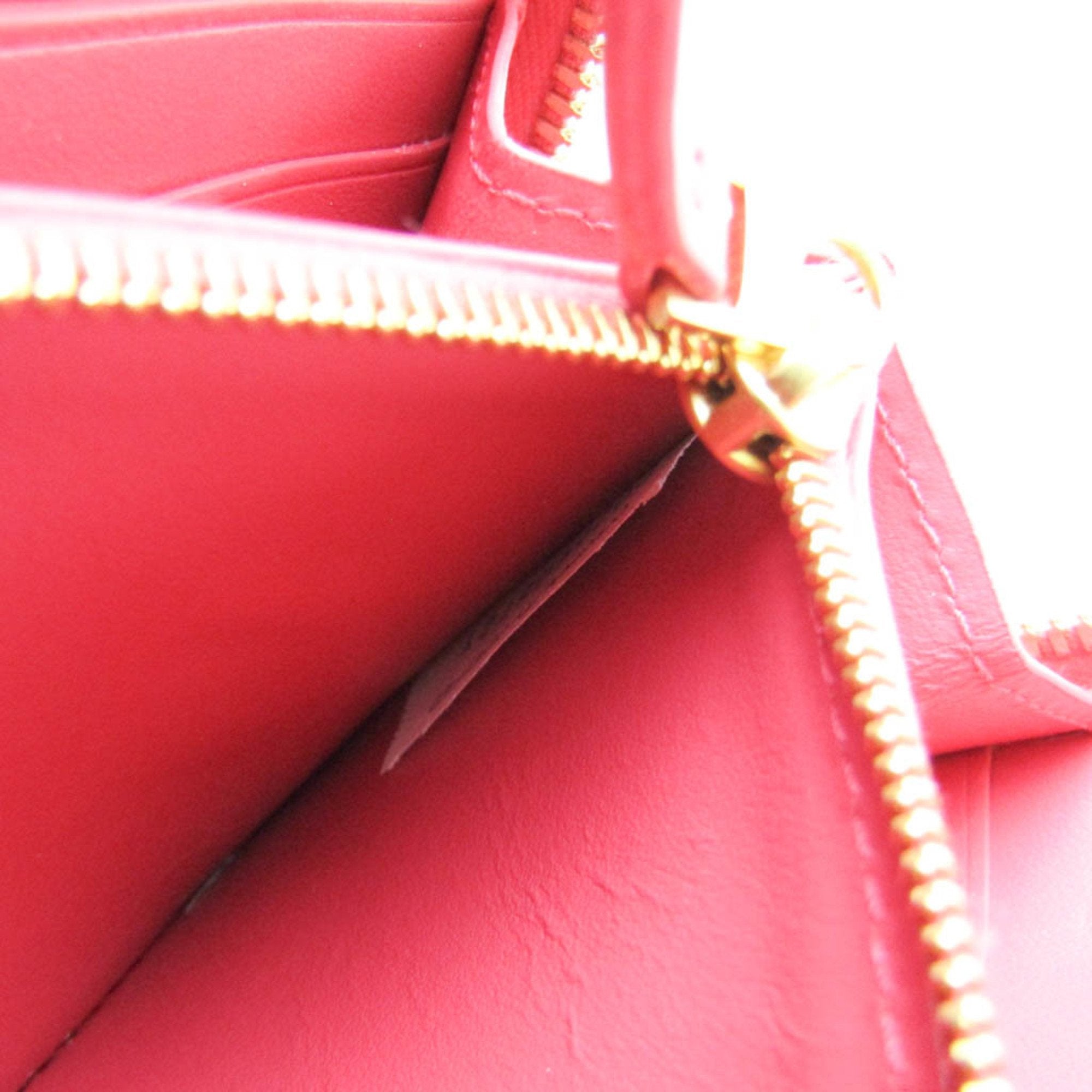 Bottega Veneta Intrecciato Pink Leather Wallet  (Pre-Owned)
