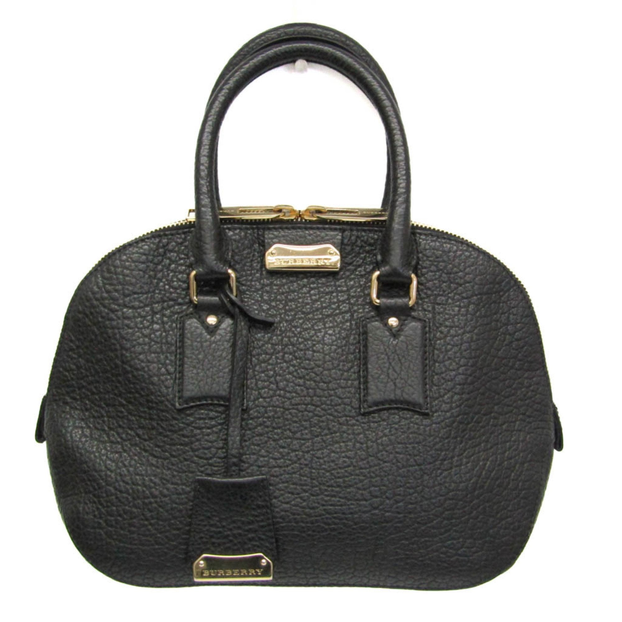 Burberry Black Leather Handbag (Pre-Owned)