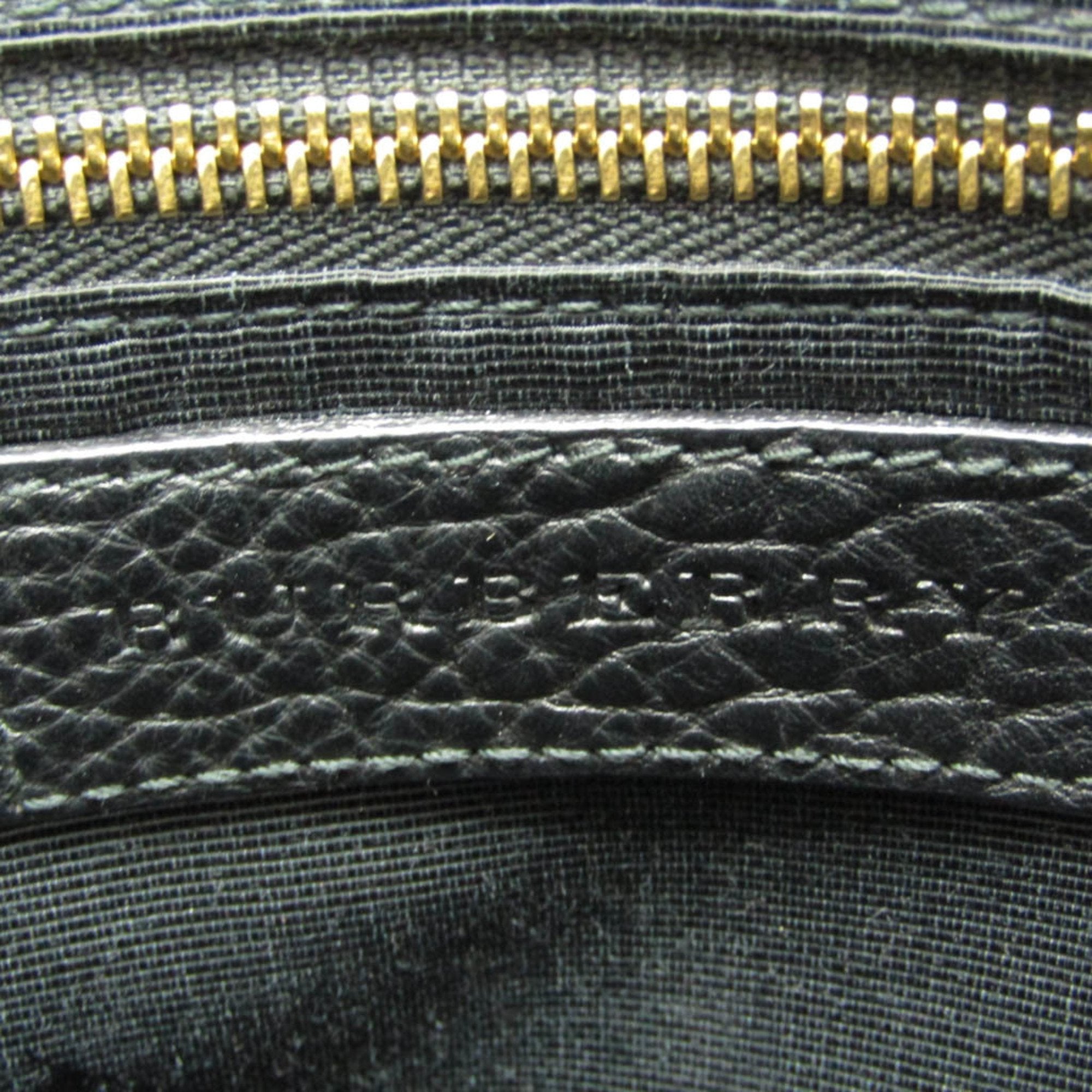 Burberry Black Leather Handbag (Pre-Owned)