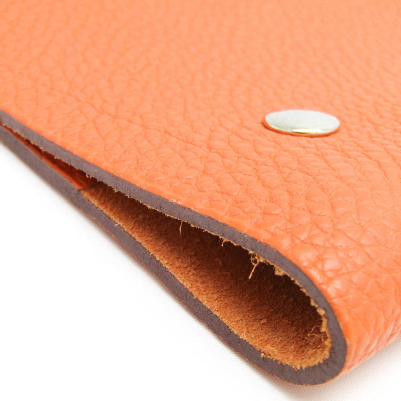 Hermès Ulysse Orange Leather Wallet  (Pre-Owned)