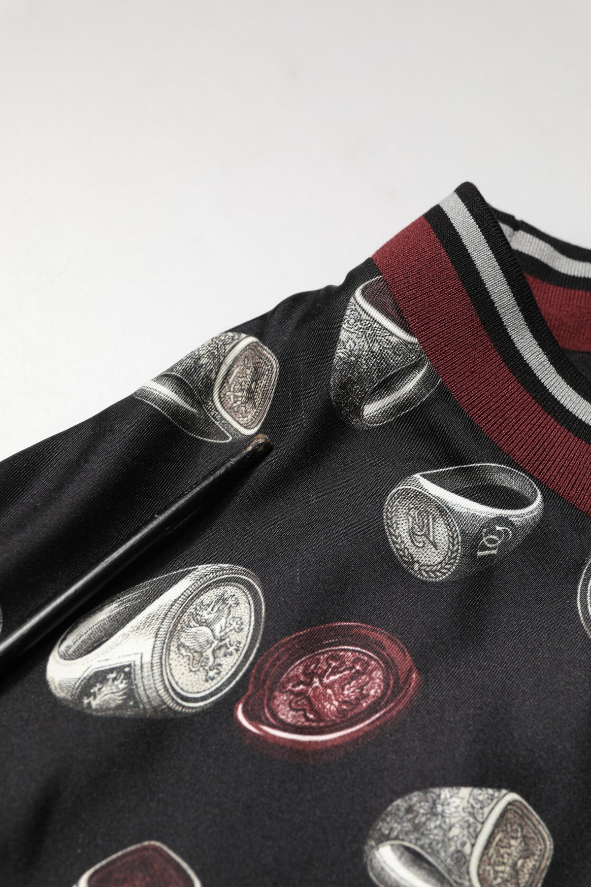 Dolce & Gabbana Black Ring Print CrewNeck Sweatshirt  Men's Sweater (Pre-Owned)