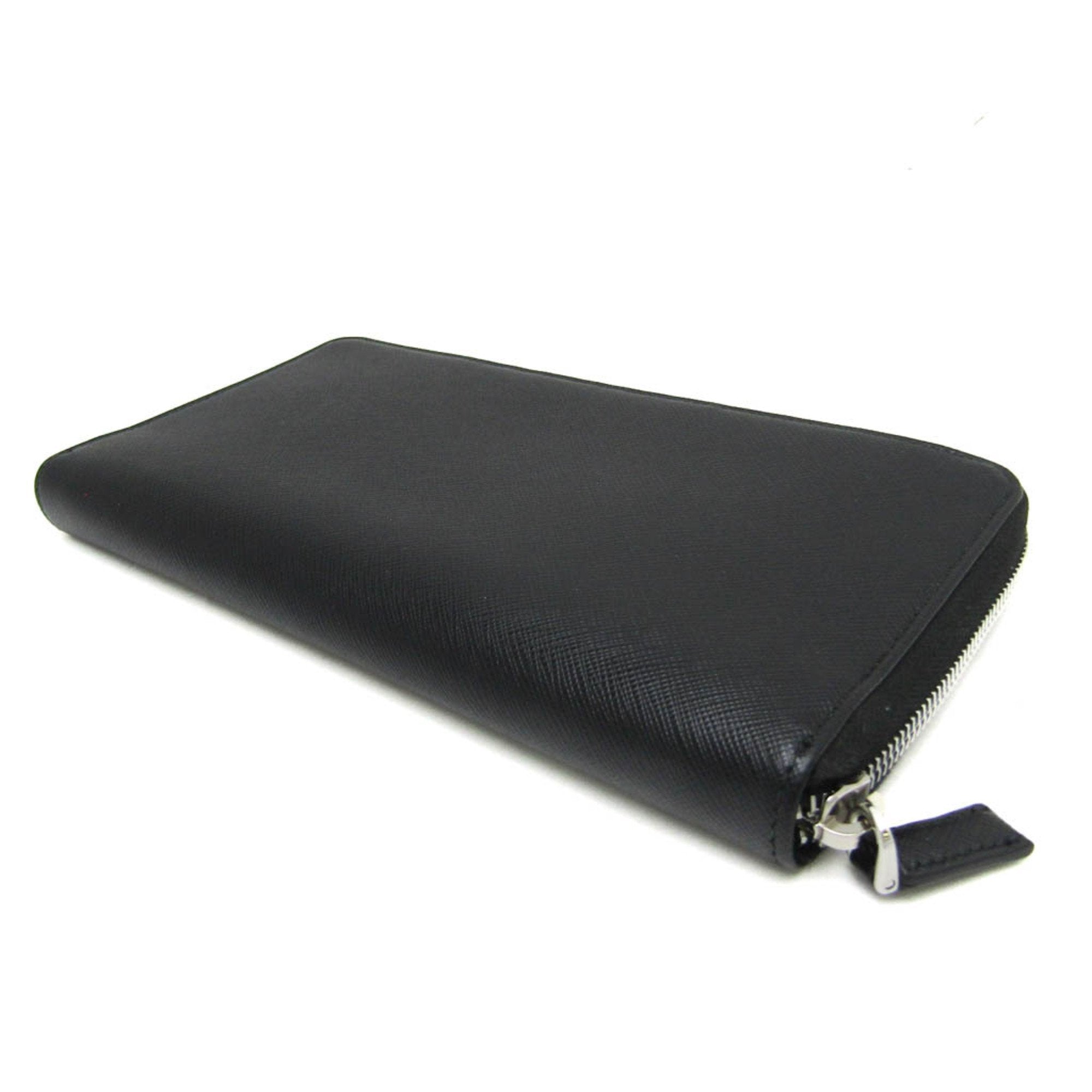 Prada Saffiano Black Leather Wallet  (Pre-Owned)