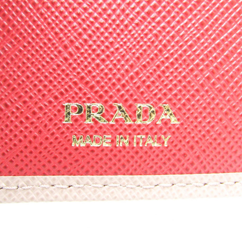 Prada Saffiano Beige Leather Wallet  (Pre-Owned)