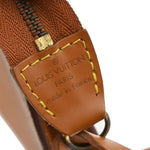 Louis Vuitton Pochette Accessoires Brown Leather Clutch Bag (Pre-Owned)