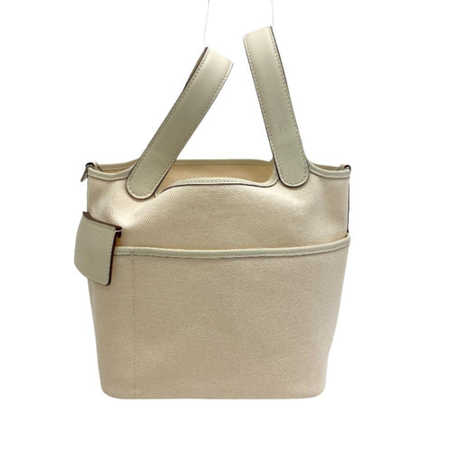Hermès Picotin White Leather Handbag (Pre-Owned)