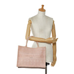 Dior Book Tote Pink Canvas Tote Bag (Pre-Owned)