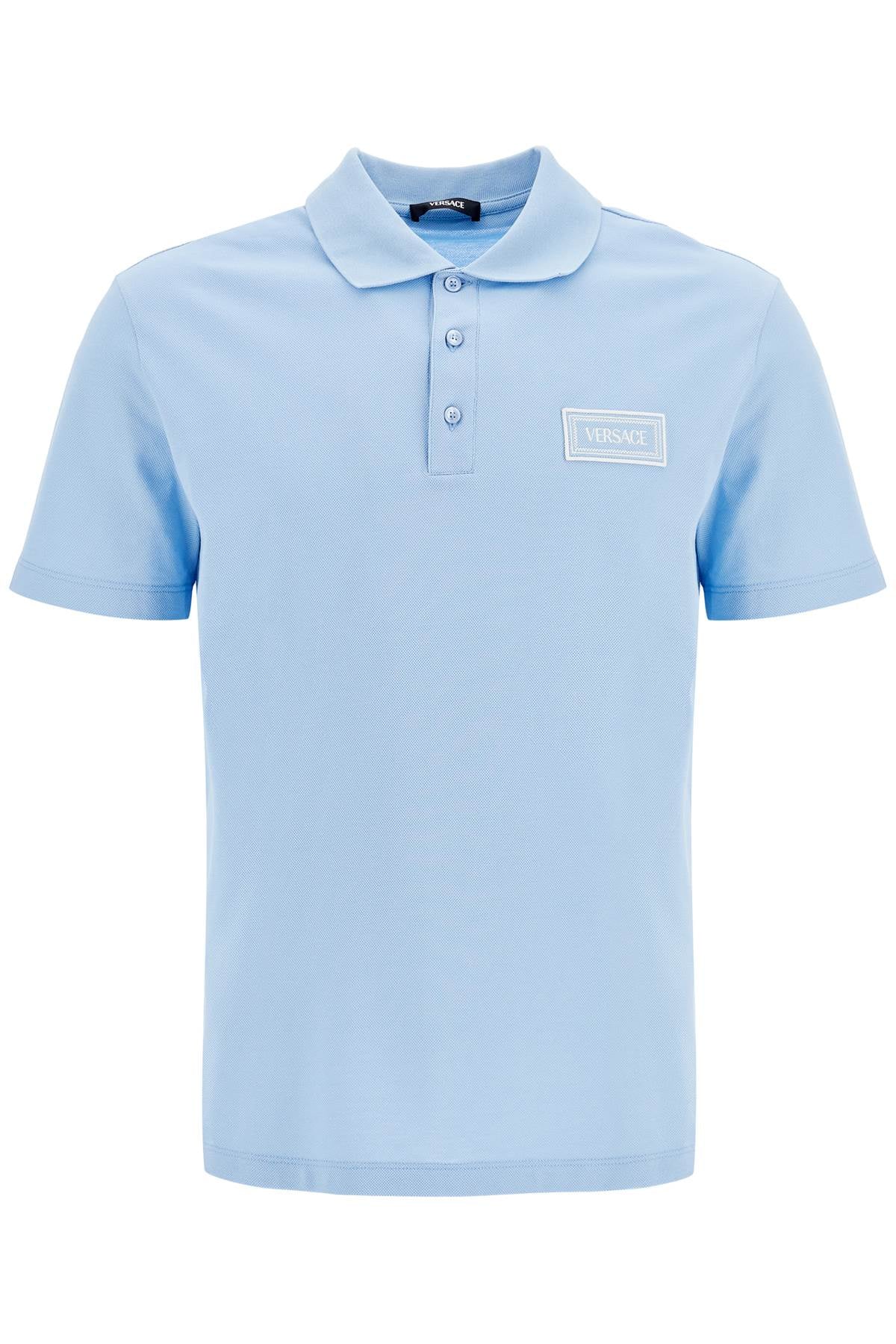 Versace Men's Short-Sleeved Polo Shirt With Logo
