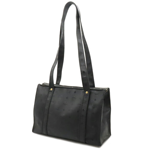 MCM Visetos Black Canvas Shoulder Bag (Pre-Owned)