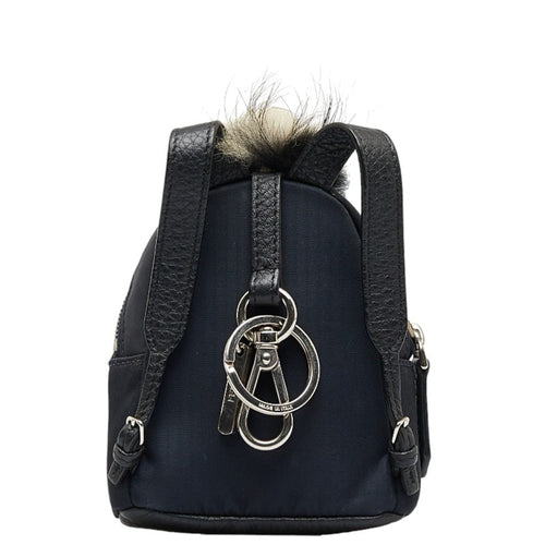 Fendi Black Leather Backpack Bag (Pre-Owned)