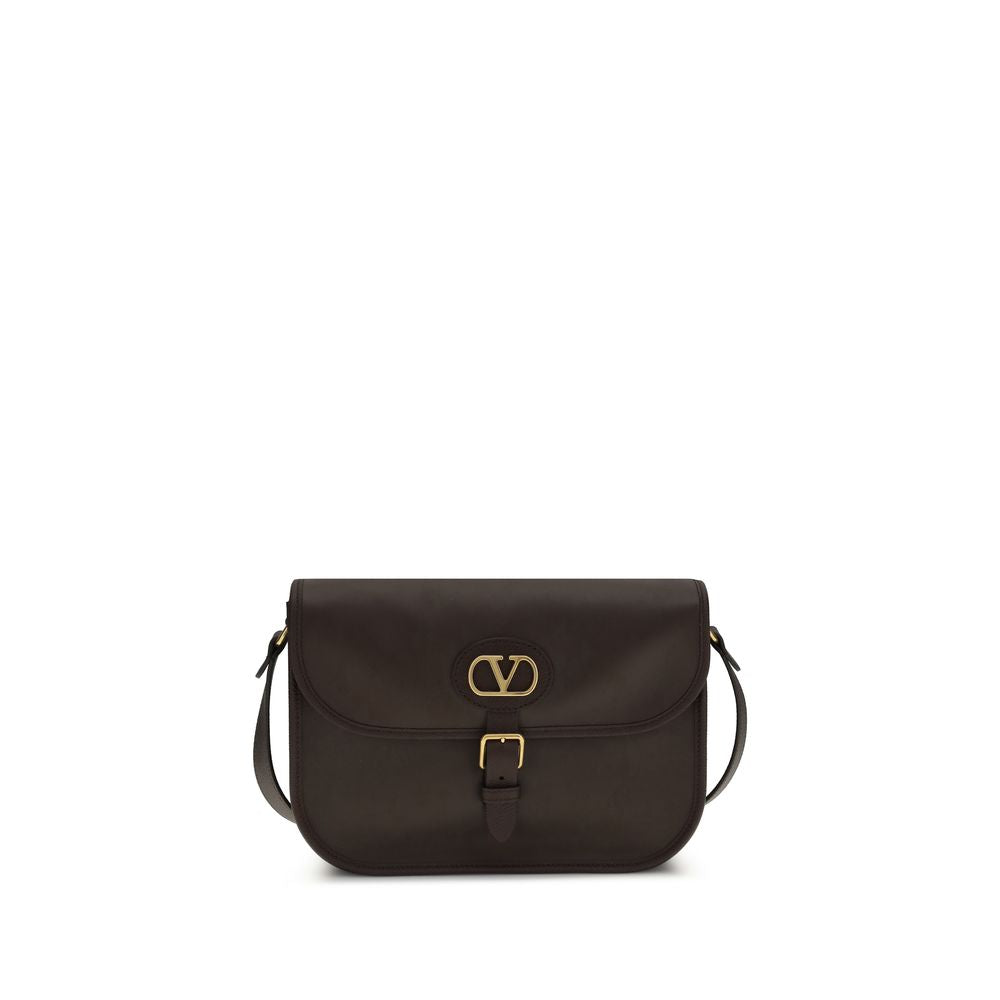 Valentino Garavani Brown Calf Leather Bos Taurus Shoulder Men's Bag