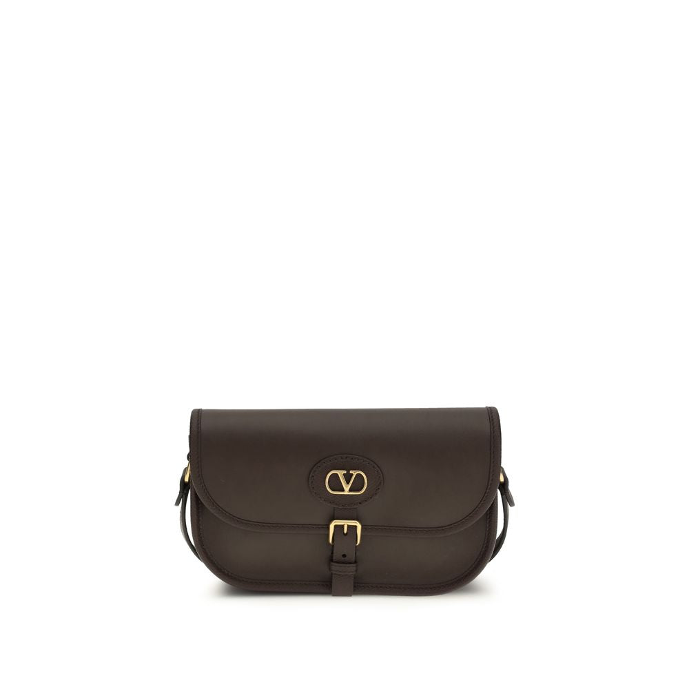 Valentino Garavani Brown Calf Leather Bos Taurus Shoulder Men's Bag