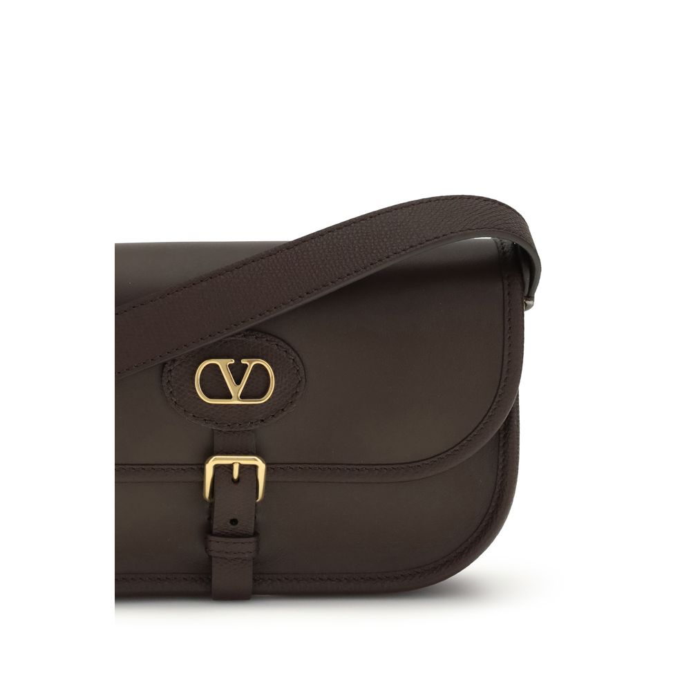 Valentino Garavani Brown Calf Leather Bos Taurus Shoulder Men's Bag