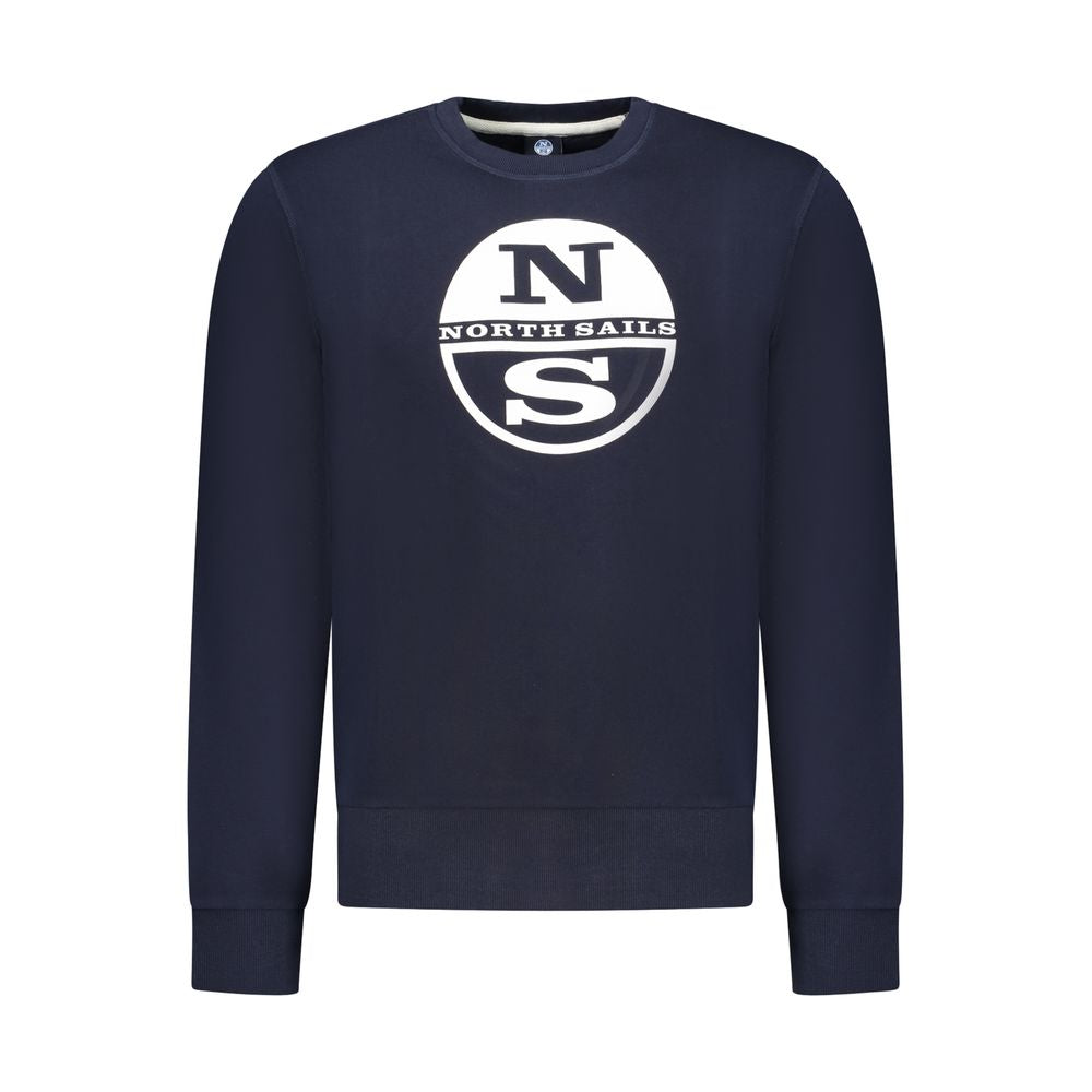 North Sails Blue Cotton Men Men's Sweatshirt