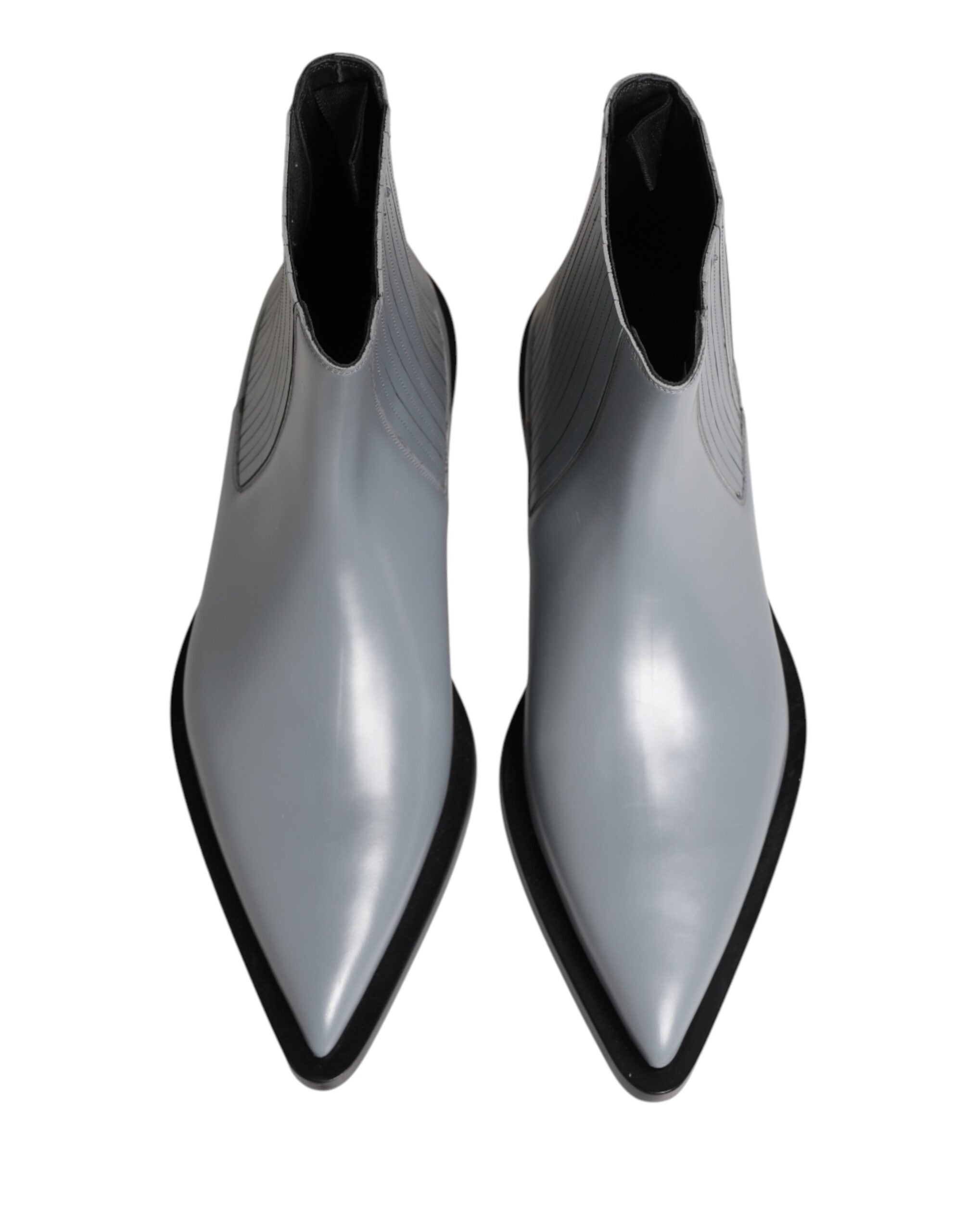 Dolce & Gabbana Light Gray Chelsea Short Ankle Boots Men's Shoes