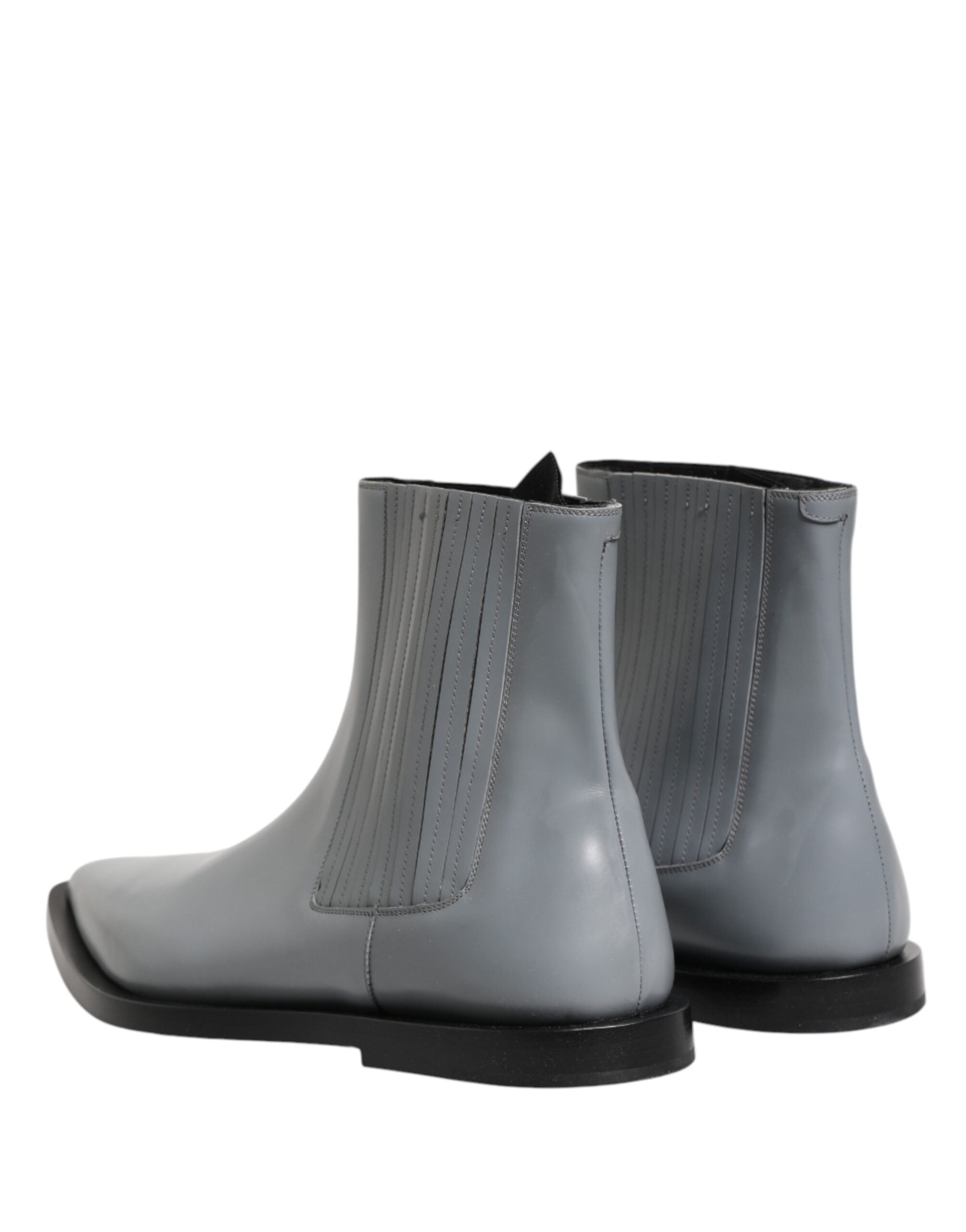 Dolce & Gabbana Light Gray Chelsea Short Ankle Boots Men's Shoes
