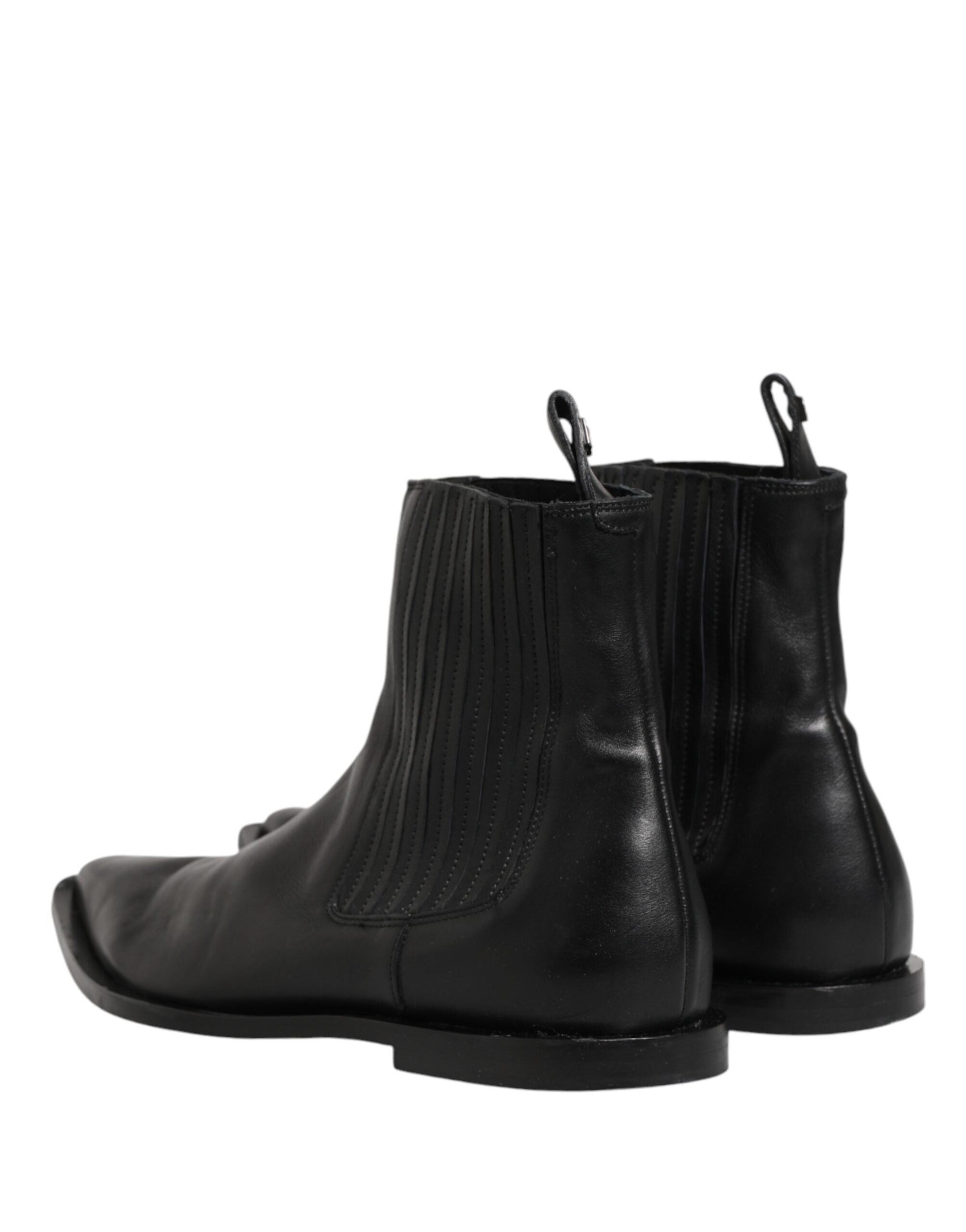 Dolce & Gabbana Black Chelsea Men Short Ankle Boots Men's Shoes