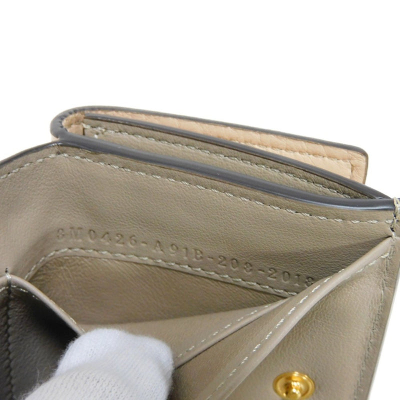 Fendi Peekaboo Beige Leather Wallet  (Pre-Owned)