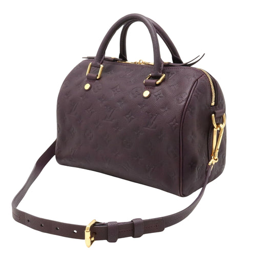 Louis Vuitton Speedy Bandoulière 25 Purple Leather Shoulder Bag (Pre-Owned)