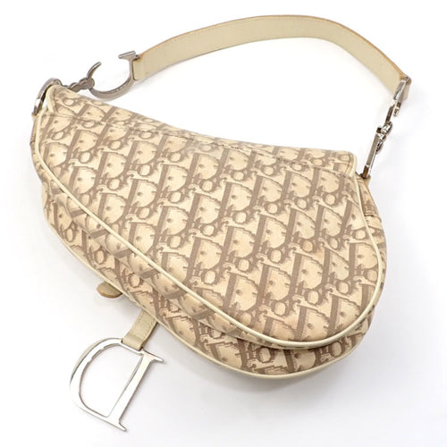 Dior Saddle Beige Canvas Handbag (Pre-Owned)