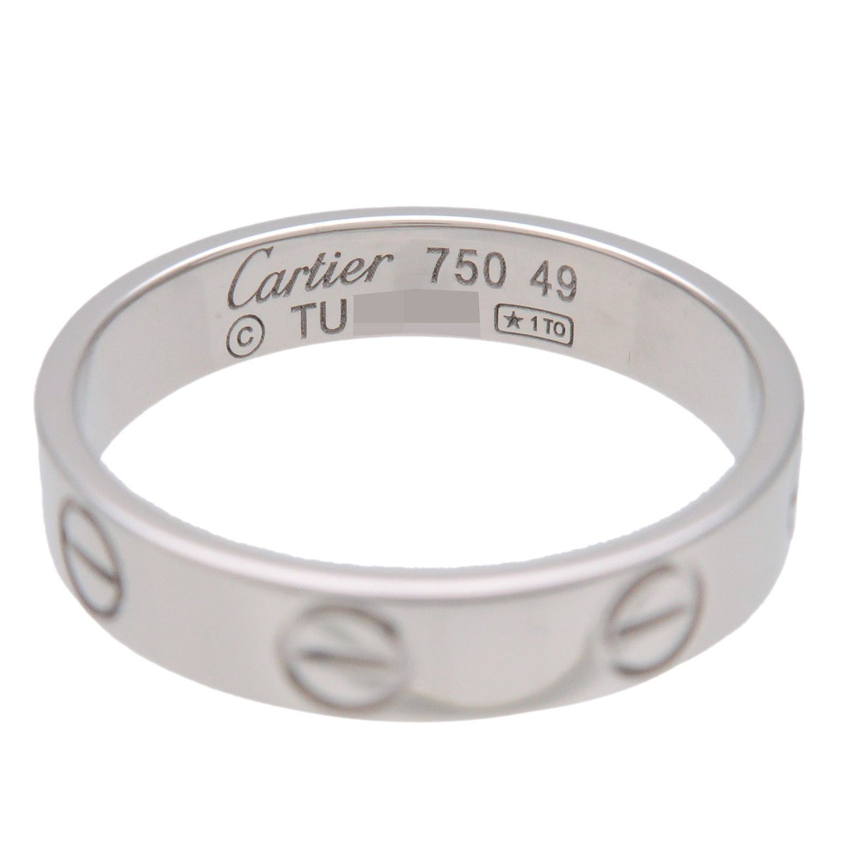 Cartier Love Band 18K White Gold White White_Gold Ring Jewelry (Pre-Owned)