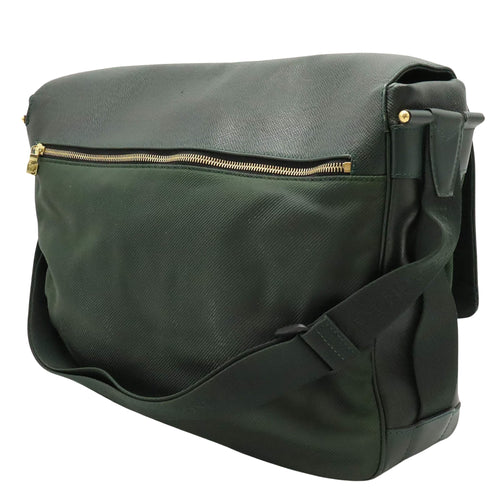 Louis Vuitton Dersou Green Leather Shoulder Bag (Pre-Owned)