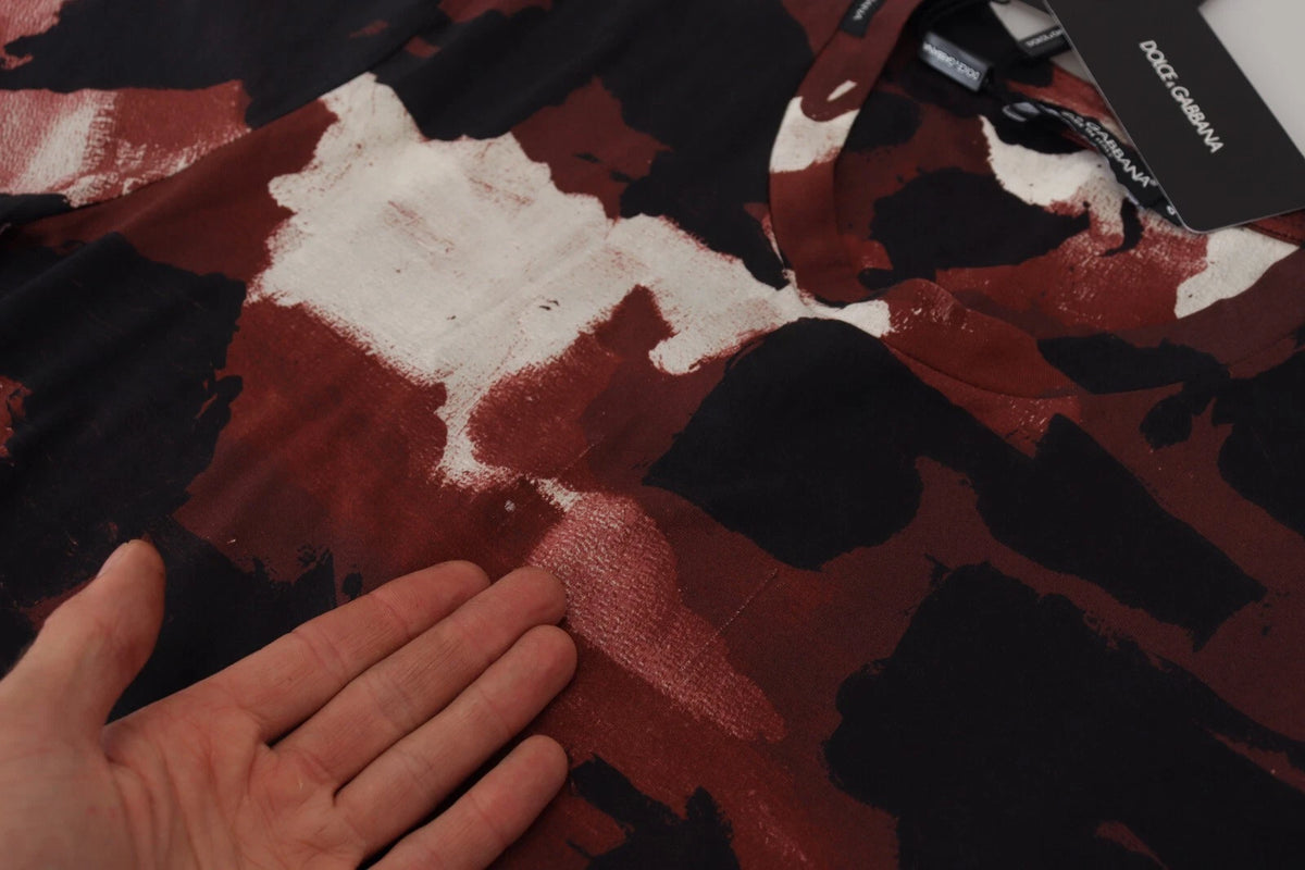 Dolce & Gabbana Multicolor Tie Dye Cotton Crew Neck Men's T-shirt