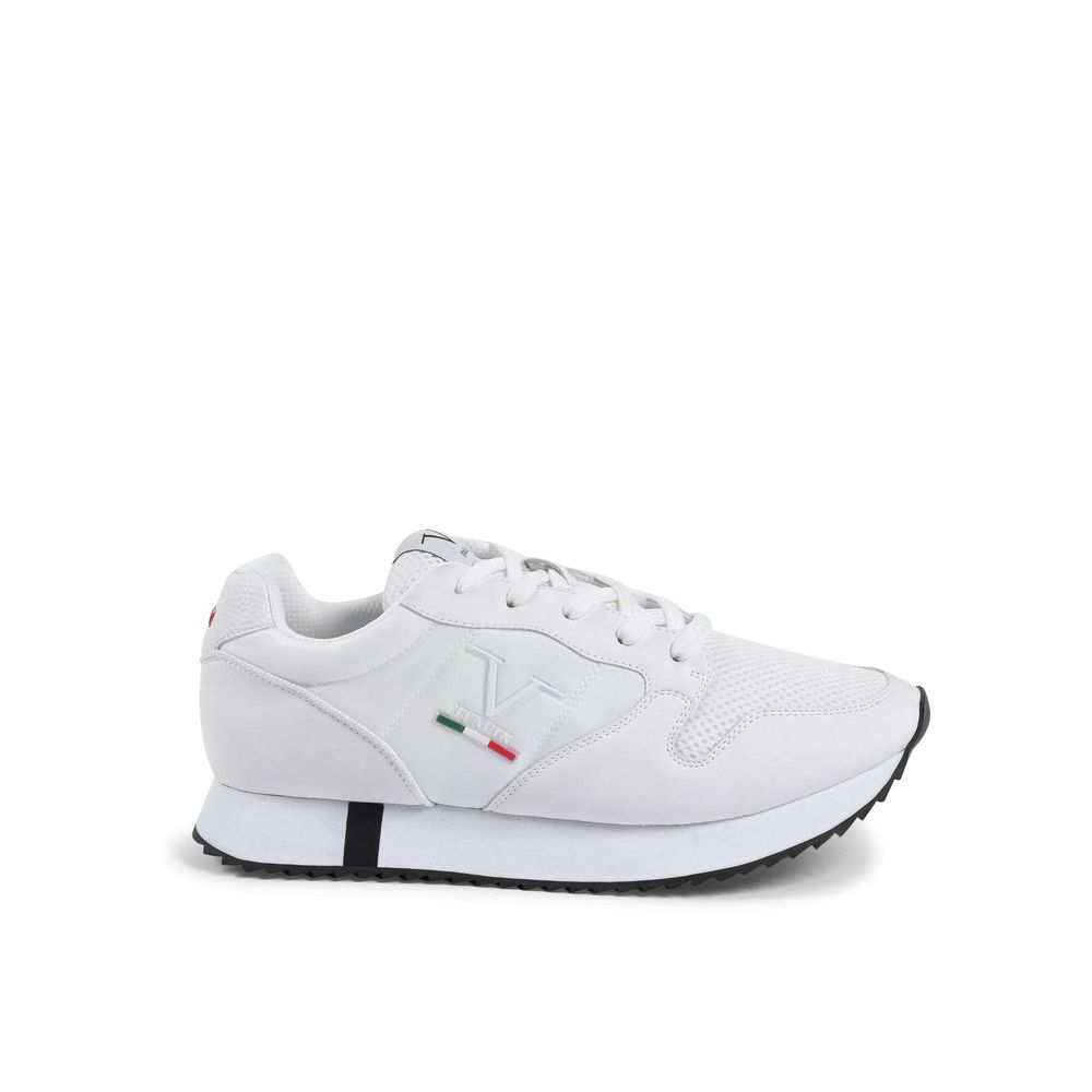 19V69 Italia White Artificial Leather Athletic Men's Sneakers