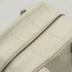Chanel Chocolate Bar White Leather Handbag (Pre-Owned)