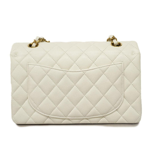 Chanel Timeless/Classique White Leather Shoulder Bag (Pre-Owned)