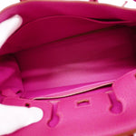 Hermès Birkin 25 Purple Leather Handbag (Pre-Owned)