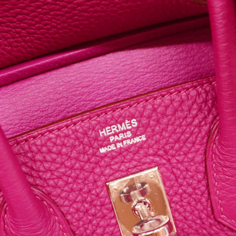 Hermès Birkin 25 Purple Leather Handbag (Pre-Owned)