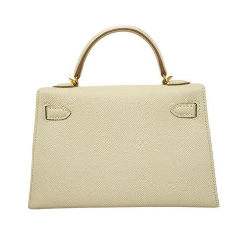 Hermès Kelly White Leather Handbag (Pre-Owned)