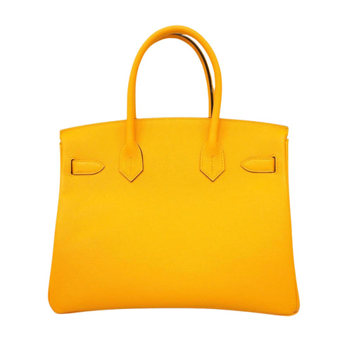Hermès Birkin 30 Yellow Leather Handbag (Pre-Owned)