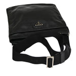 Prada Messenger Black Leather Shoulder Bag (Pre-Owned)