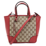 Gucci Guccissima Red Canvas Tote Bag (Pre-Owned)